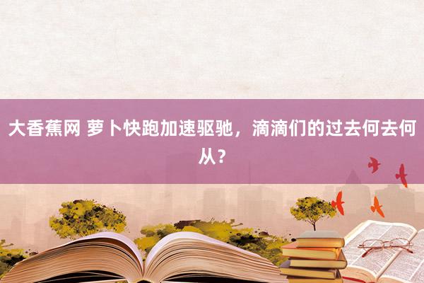 大香蕉网 萝卜快跑加速驱驰，滴滴们的过去何去何从？