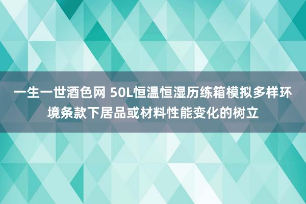 一生一世酒色网 50L恒温恒湿历练箱模拟多样环境条款下居品或材料性能变化的树立