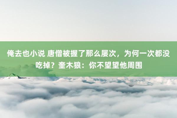 俺去也小说 唐僧被握了那么屡次，为何一次都没吃掉？奎木狼：你不望望他周围