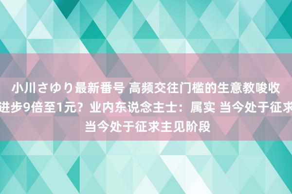 小川さゆり最新番号 高频交往门槛的生意教唆收费规范拟进步9倍至1元？业内东说念主士：属实 当今处于征求主见阶段