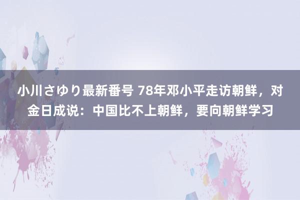 小川さゆり最新番号 78年邓小平走访朝鲜，对金日成说：中国比不上朝鲜，要向朝鲜学习