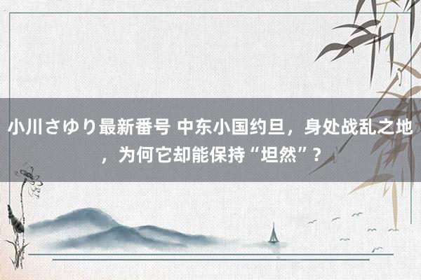 小川さゆり最新番号 中东小国约旦，身处战乱之地，为何它却能保持“坦然”？