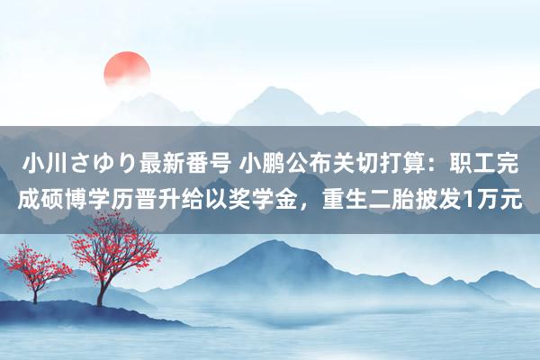 小川さゆり最新番号 小鹏公布关切打算：职工完成硕博学历晋升给以奖学金，重生二胎披发1万元