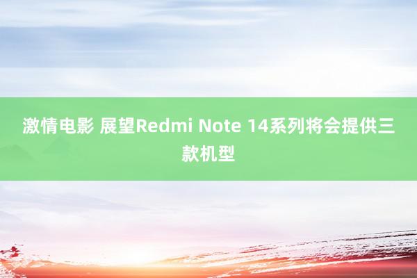 激情电影 展望Redmi Note 14系列将会提供三款机型