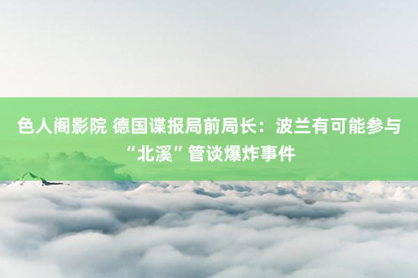 色人阁影院 德国谍报局前局长：波兰有可能参与“北溪”管谈爆炸事件