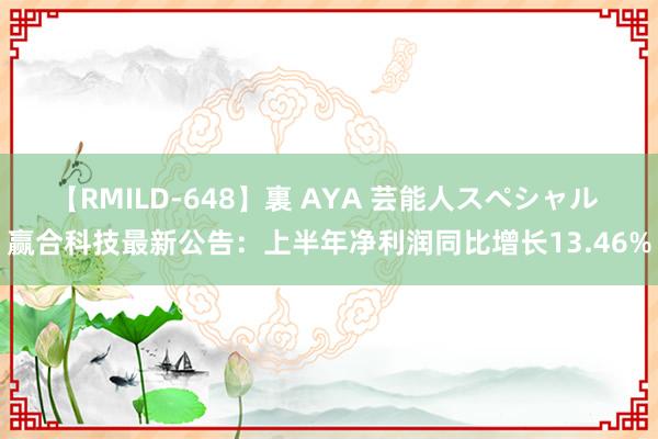 【RMILD-648】裏 AYA 芸能人スペシャル 赢合科技最新公告：上半年净利润同比增长13.46%