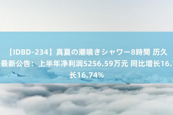 【IDBD-234】真夏の潮噴きシャワー8時間 历久物流最新公告：上半年净利润5256.59万元 同比增长16.74%