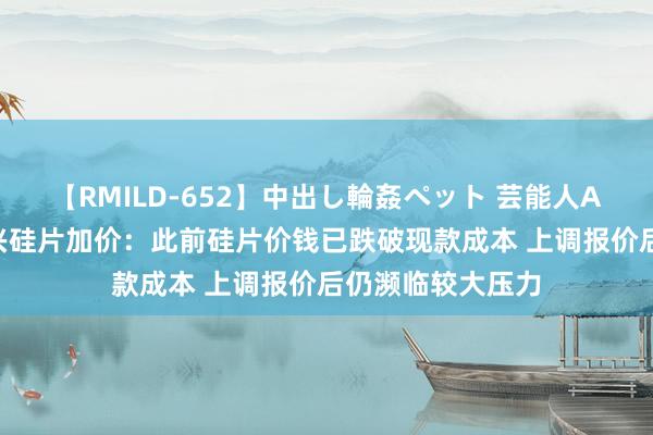 【RMILD-652】中出し輪姦ペット 芸能人AYA 隆基绿能复兴硅片加价：此前硅片价钱已跌破现款成本 上调报价后仍濒临较大压力